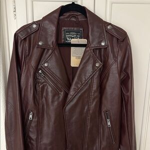 Levi's Women's Brown Faux Leather Moto Jacket